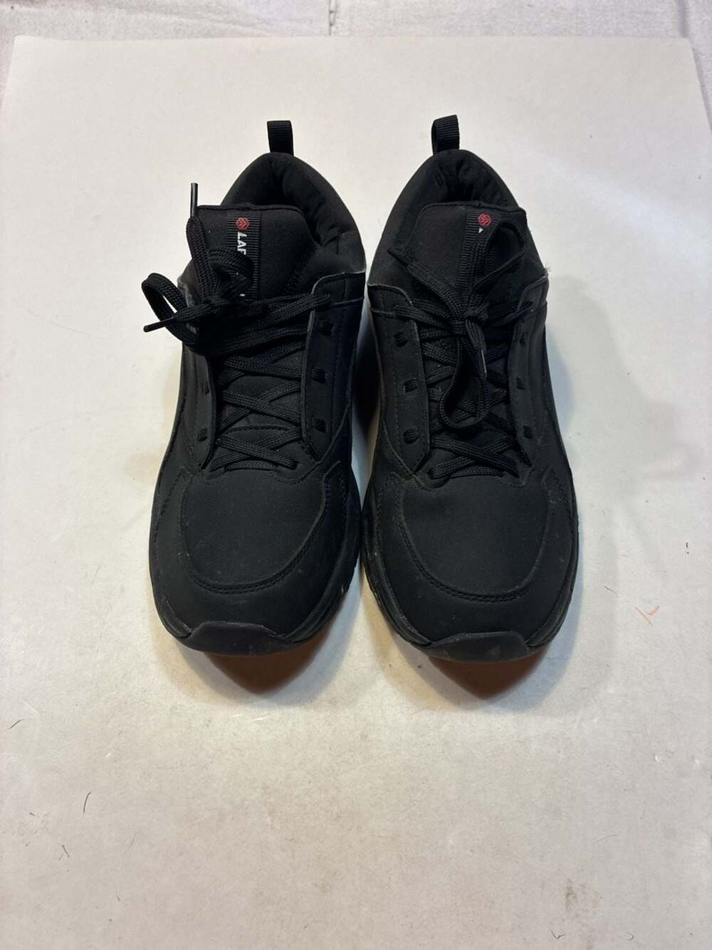Larnmern Black Work Shoes Non-Slip Kitchen Sneakers